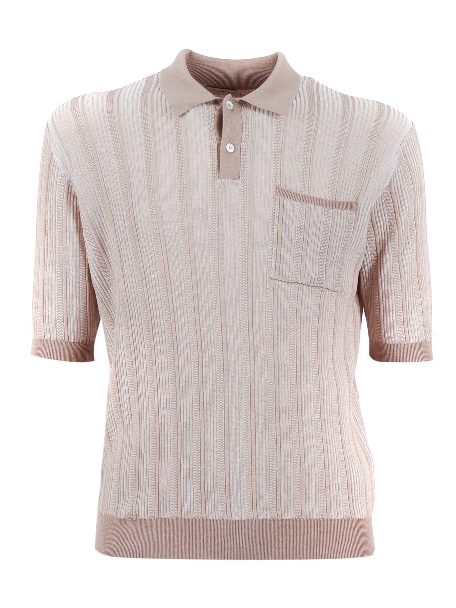 SHORT SLEEVES POLO Beige Cotton