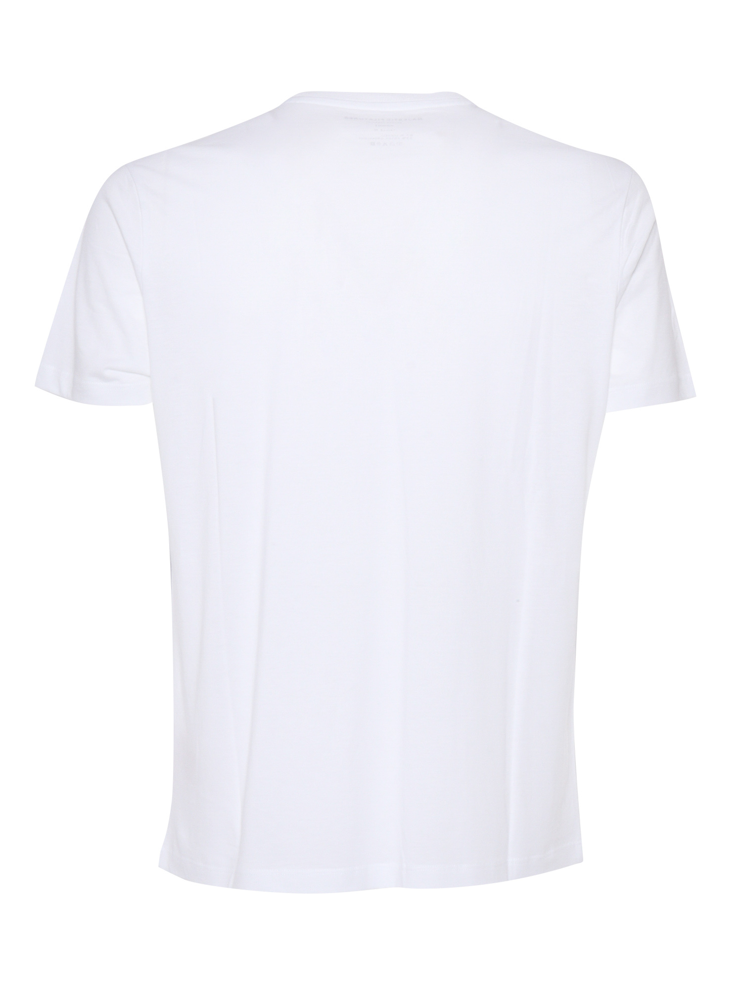 Short Sleeve Round Neck T-Shirt White Sleeves