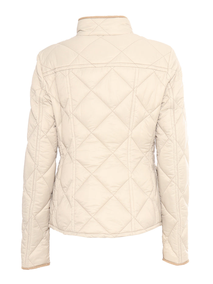 Field Jacket With Velvet Edges Beige Coat