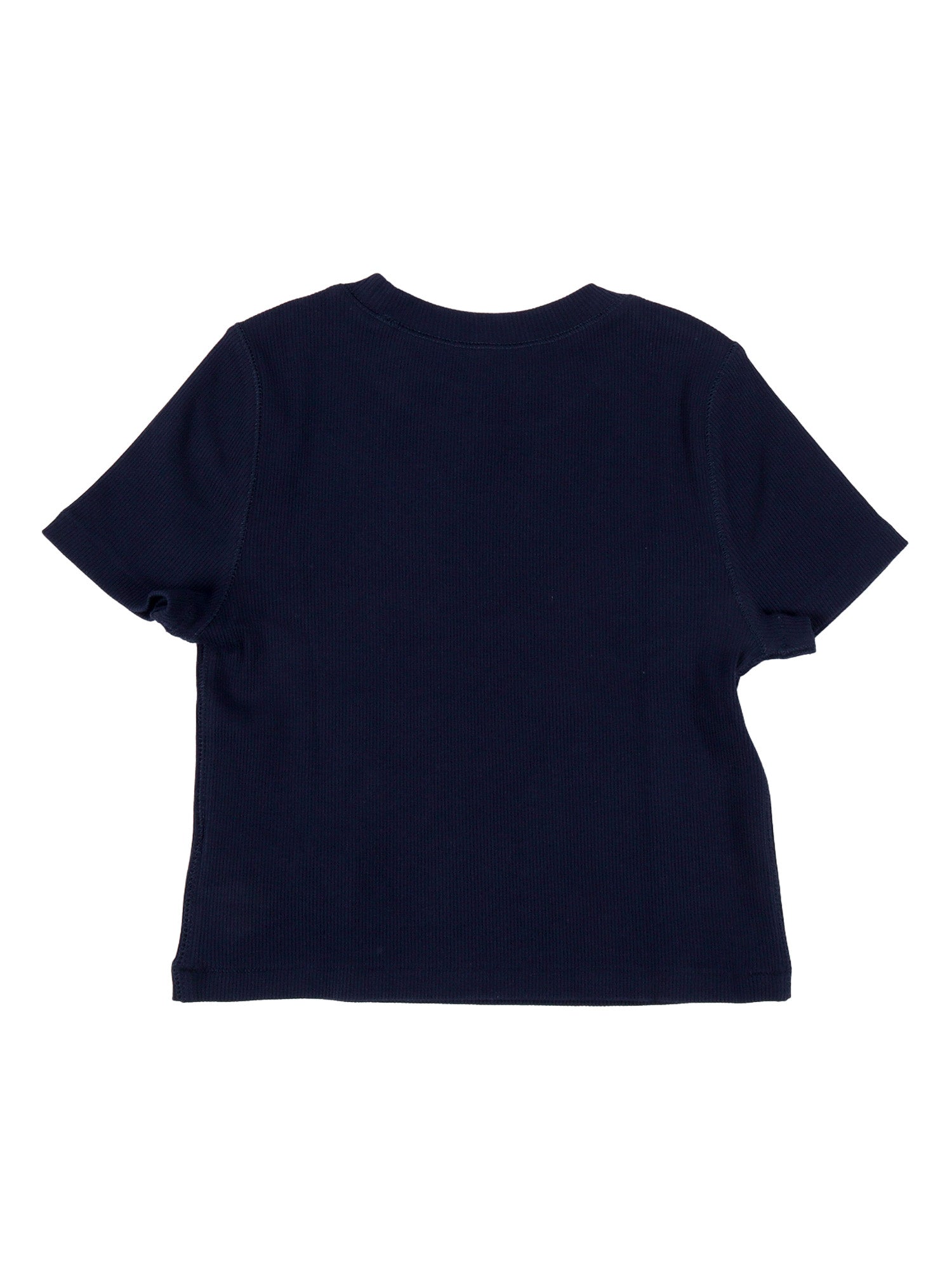 KNIT-T-SHIRT Blue Cotton Elastane Short Sleeves T-shirt