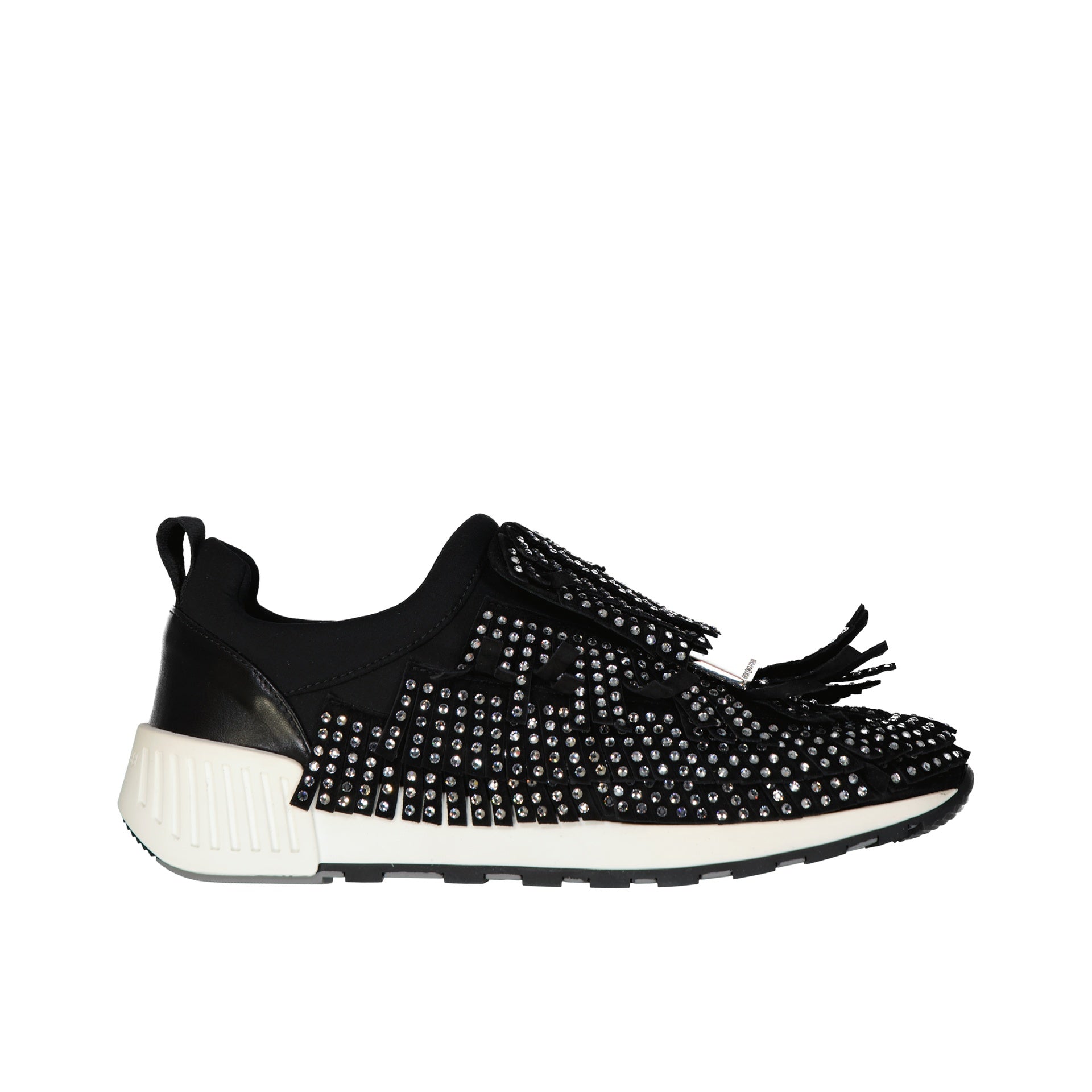 Sergio Rossi Sr1 Running Crystals Sneakers Black Fabric