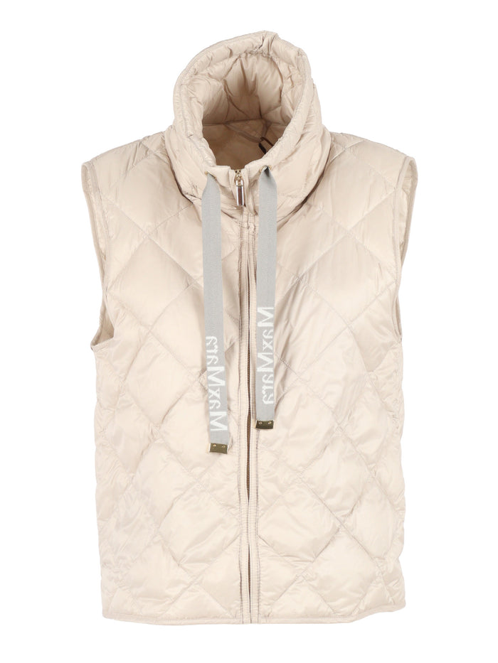 Padded Waistcoat Beige Vest