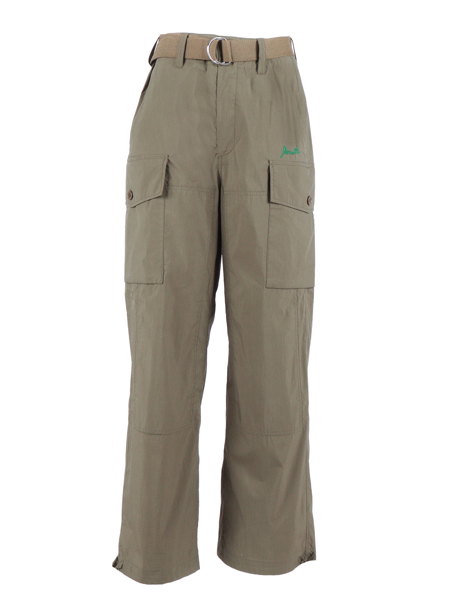 PANTS Green Polyamide Cotton
