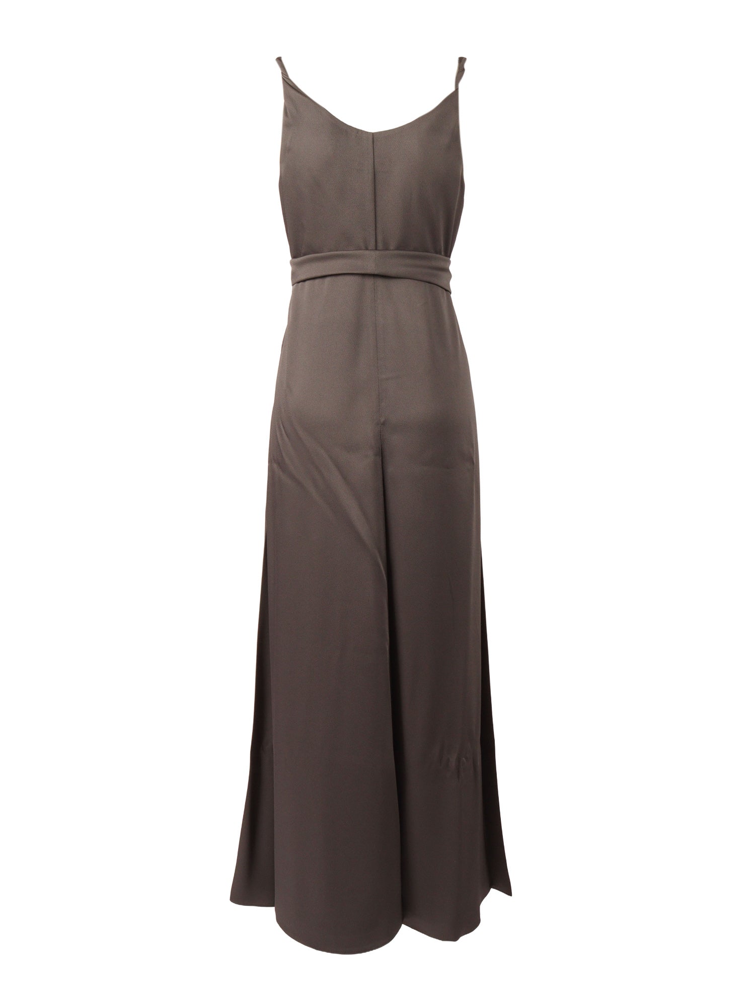 DRESS Grey Polyester Lining Midi