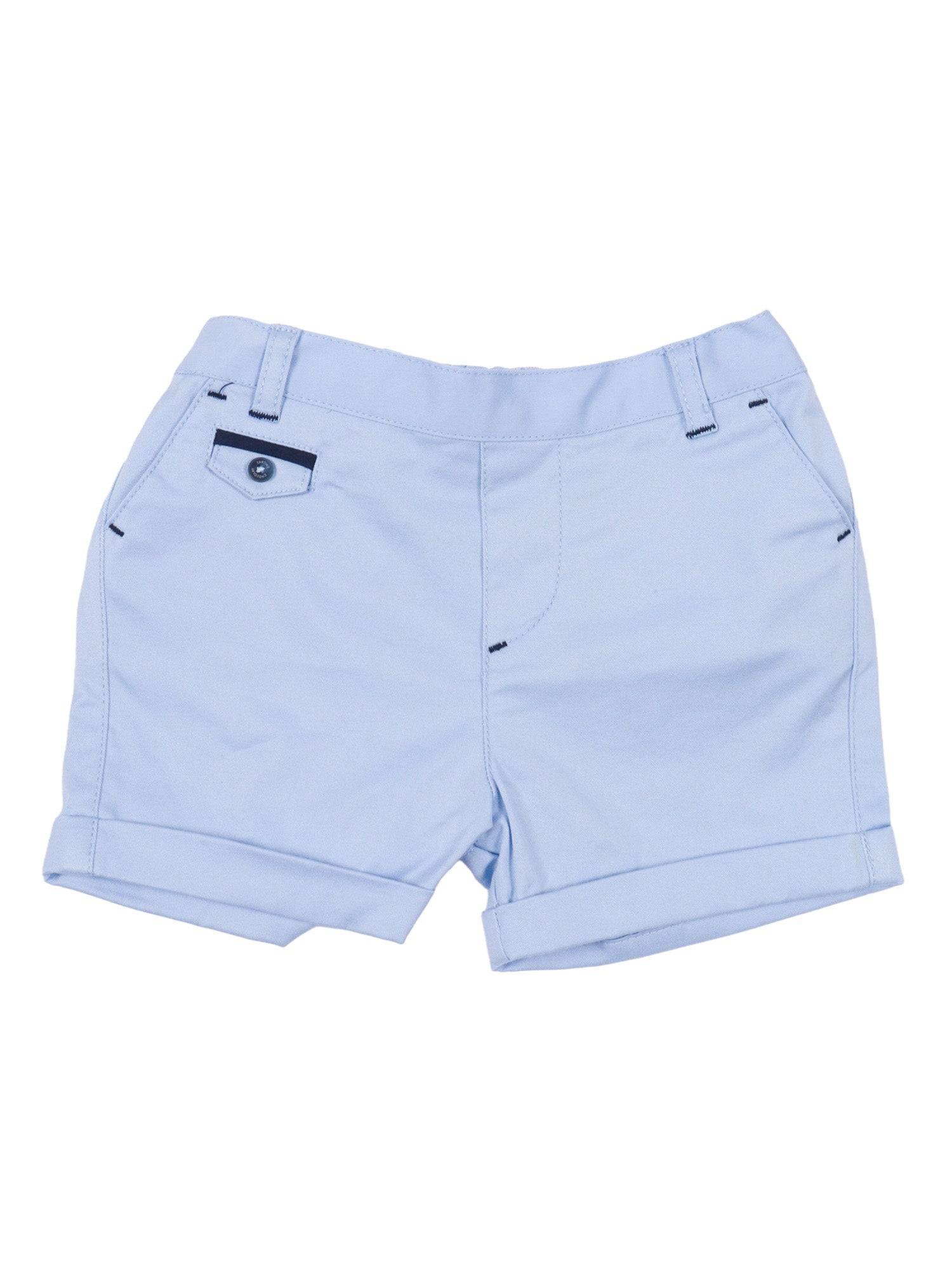 Bermuda Light Blue Cotton Elastane Short