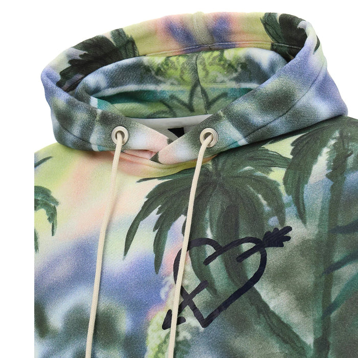 Cotton Hooded Sweatshirt Green