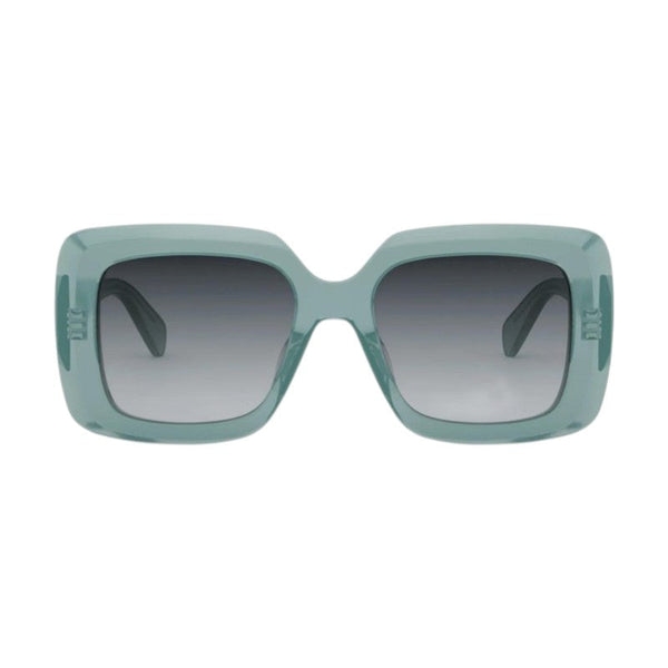 Celine Sunglasses Square Full Rim, Teal Frame And Grey Gradient Lens Cl40263i93b Orange