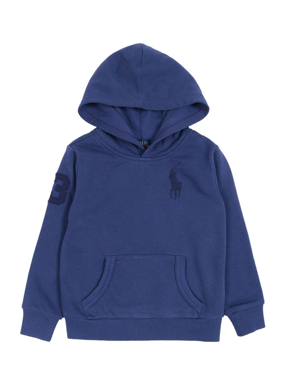 Knit-Pullover-Sweatshirt Blue Cotton Polyester