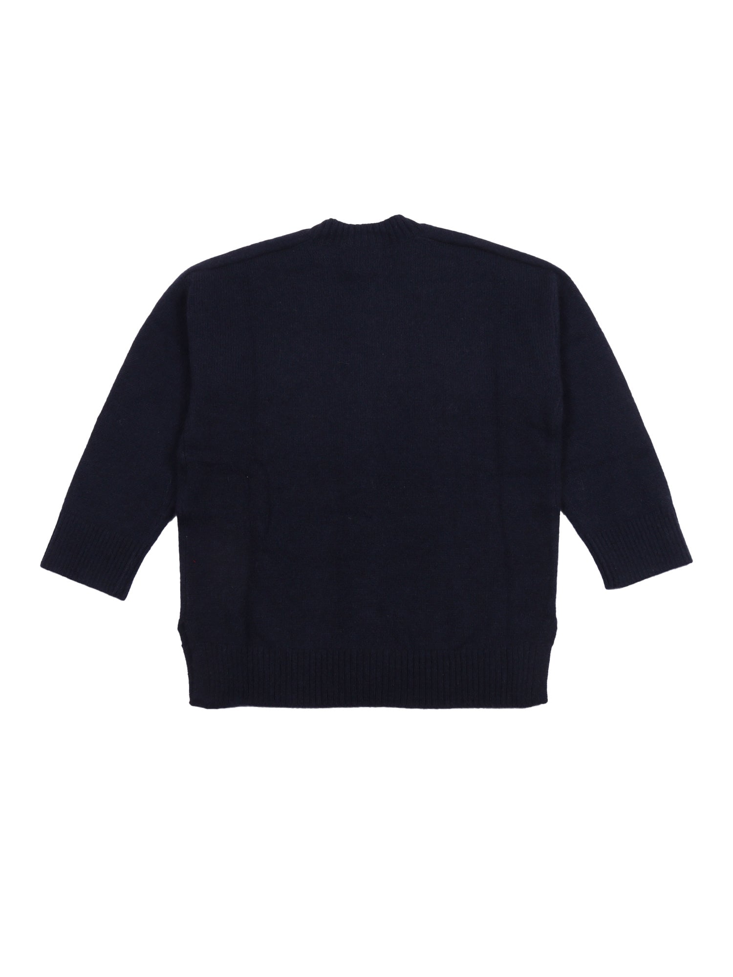 Gomp K1697u Knitwear Blue Polyamide Hair Wool Crewneck