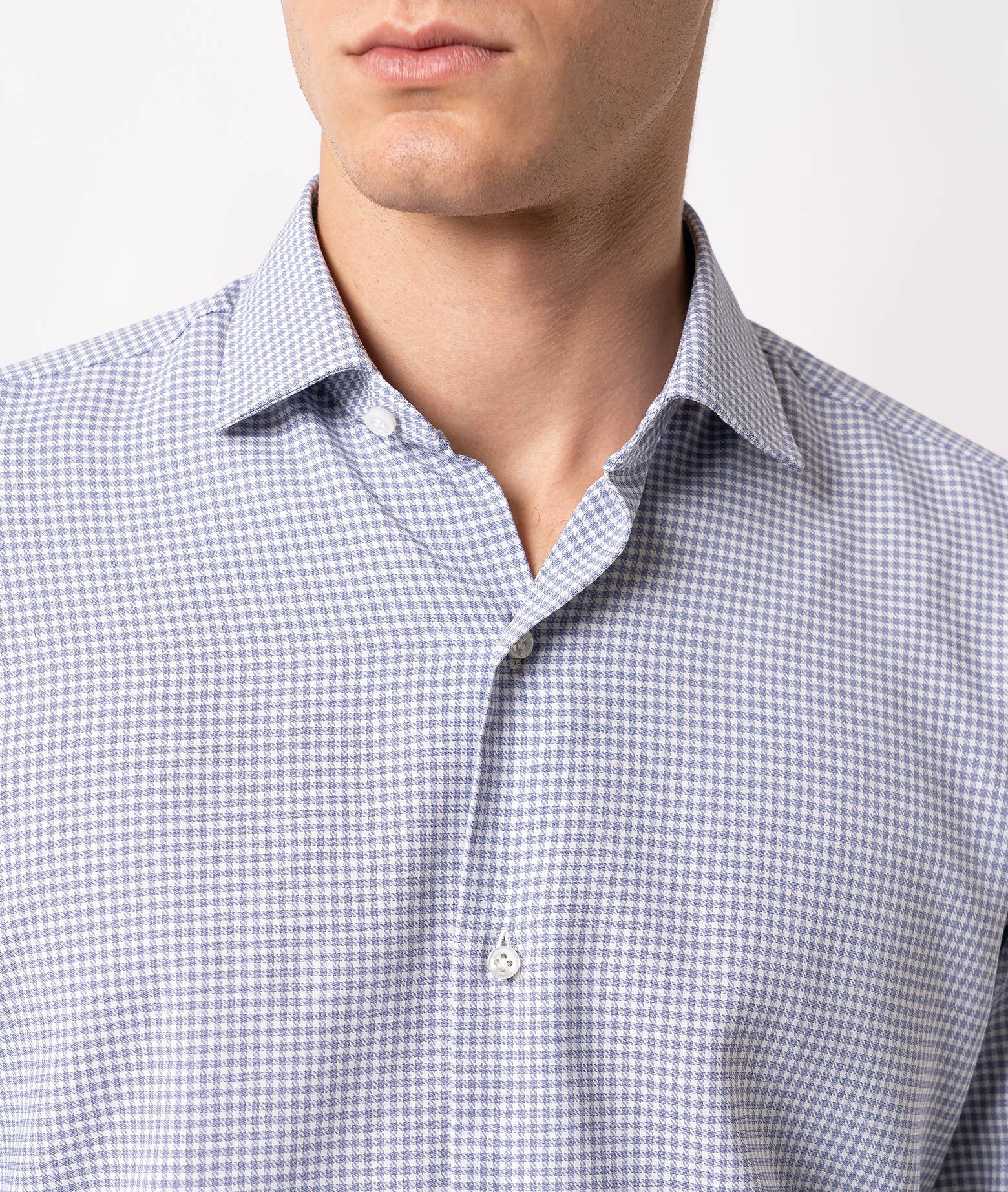 Tailored Cotton Shirt Tribeca Lightblue Hand Made
