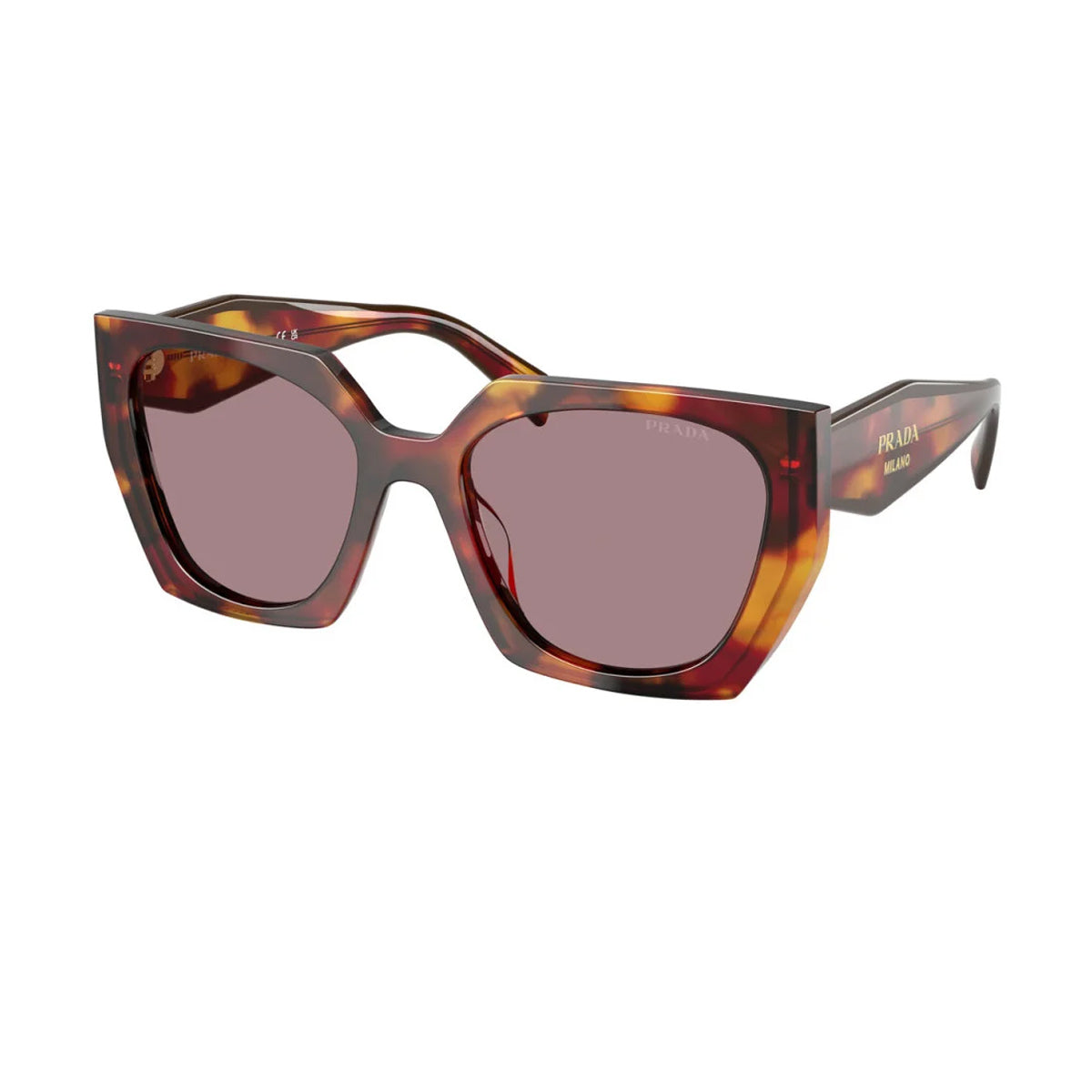 Prada PR15WS 22A20I Havana Rosso Acetate Occhiali Da Sole