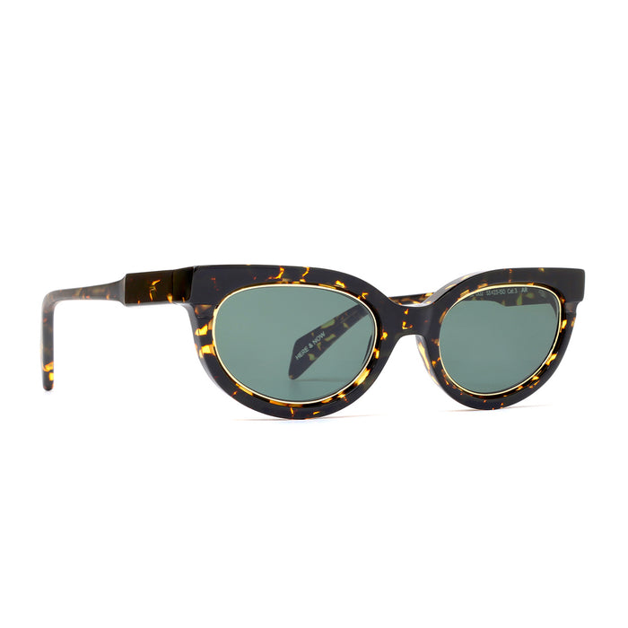 CREATURE 128 002 Havana Scuro Marrone Acetate Occhiali Da Sole