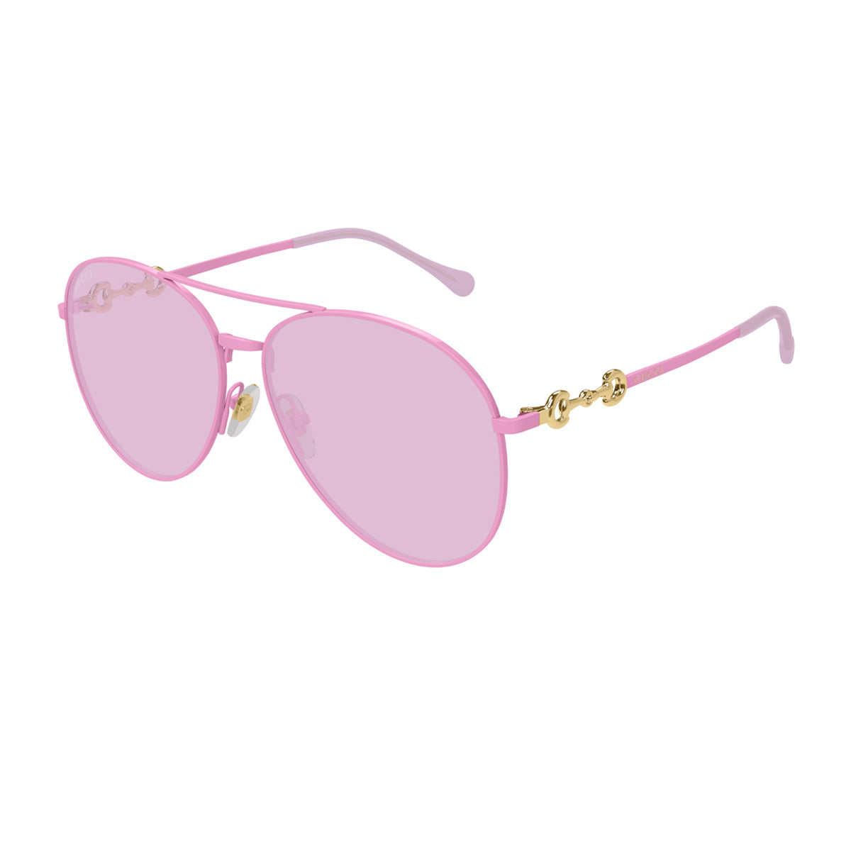 Gucci GG1698S Linea Horsebit 003 Fuchsia Pink Rosa Metal Occhiali Da Sole