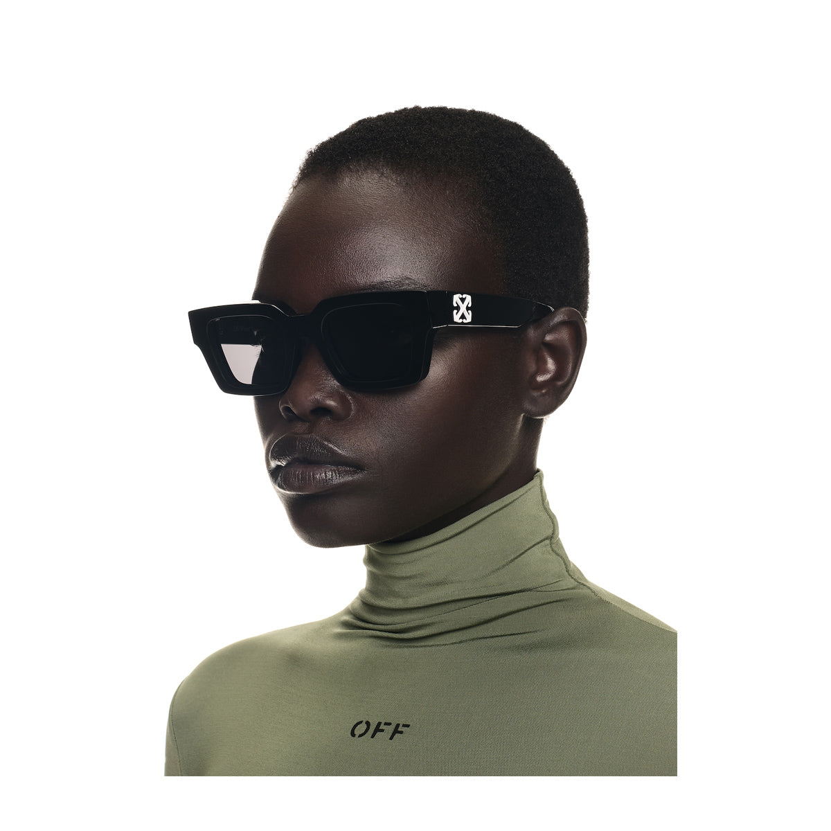 Off White OERI008 VIRGIL L 1007 Black Dark Grey Nero Acetate Occhiali Da Sole