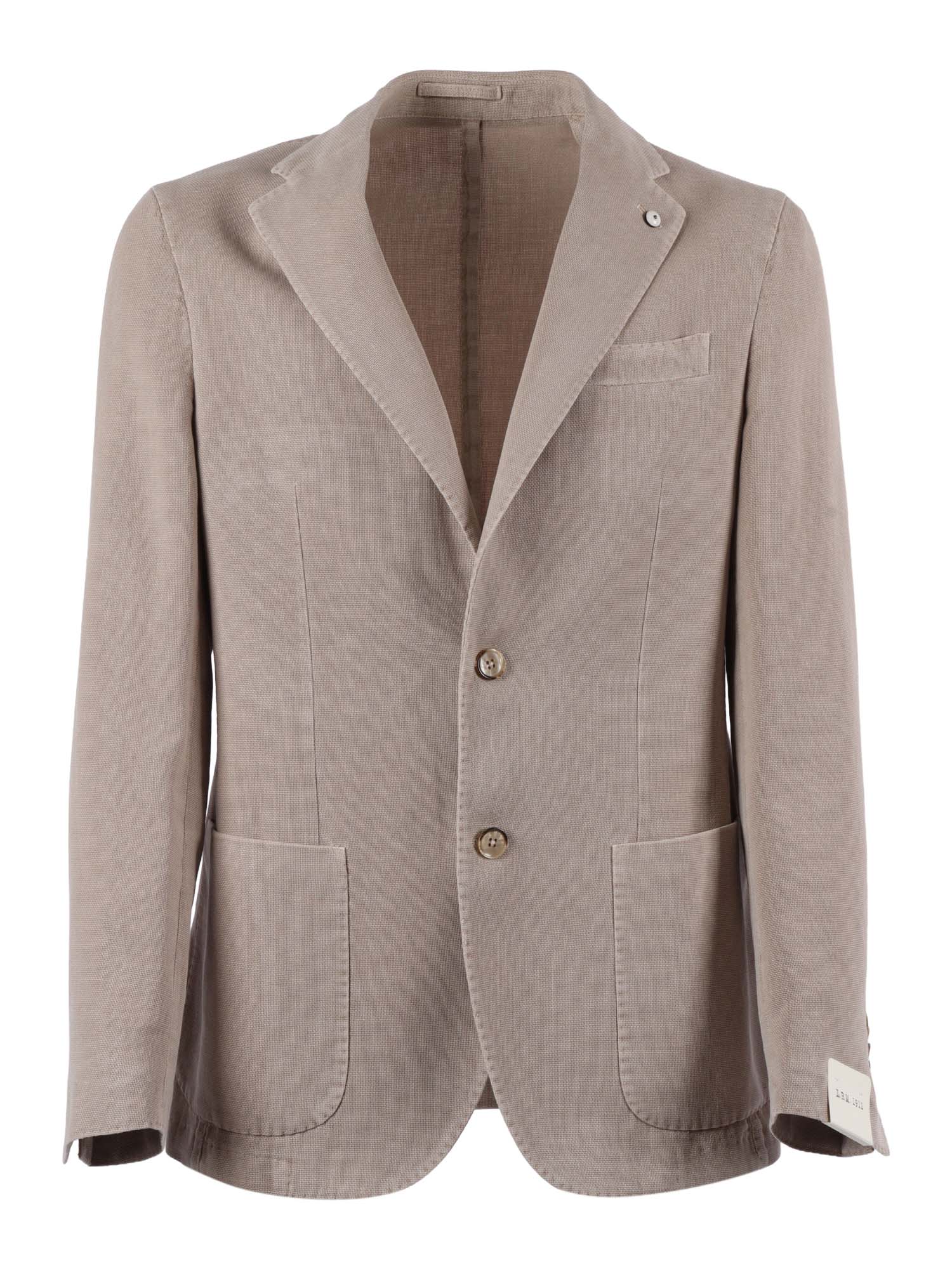 Jacket Beige Cotton Ramie