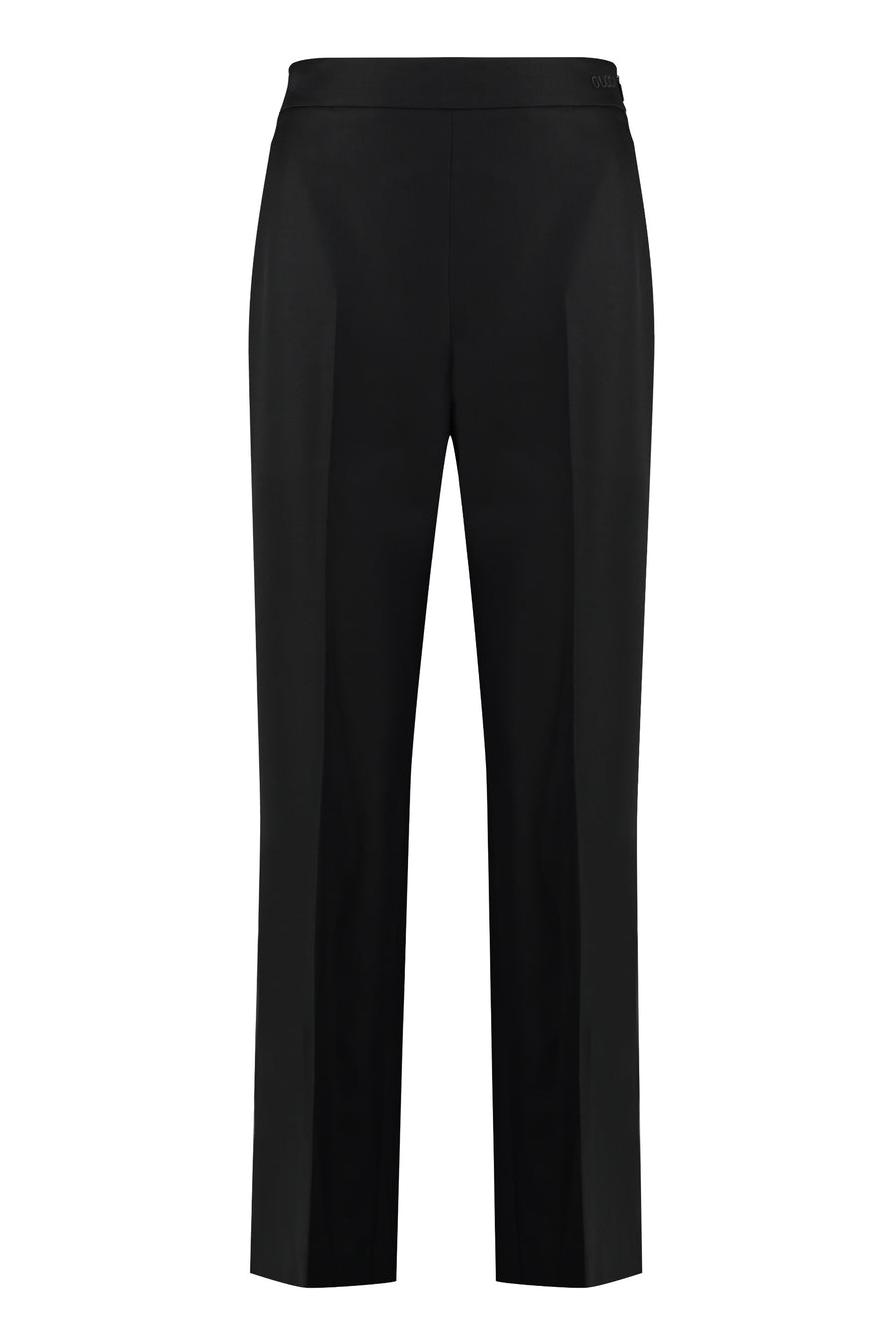 Wool Flared Trousers Black
