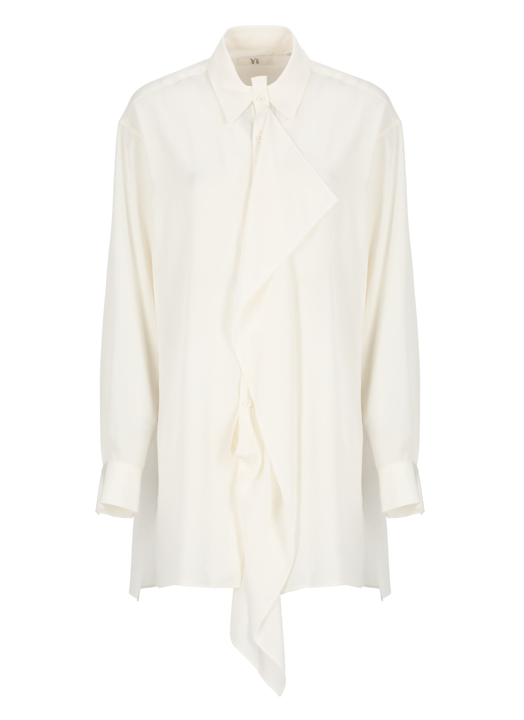 Ys Shirts White Triacetate Polyester