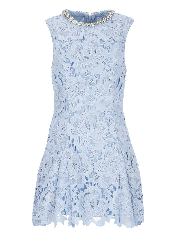 Self Portrait Dresses Light Blue Polyester