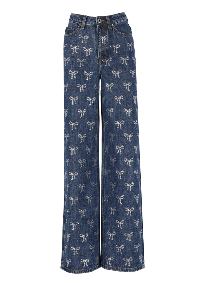 Self Portrait Jeans Blue Cotton