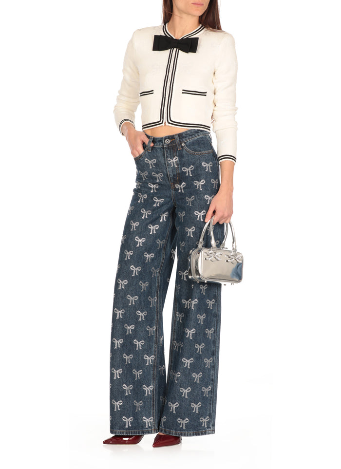 Self Portrait Jeans Blue Cotton