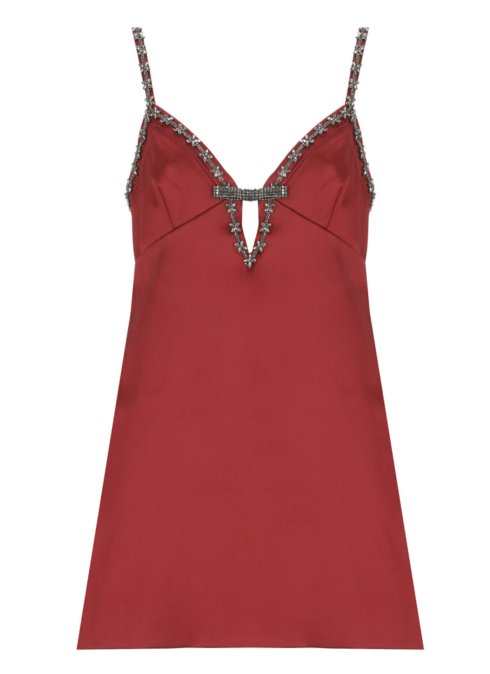 Self Portrait Dresses Bordeaux Polyester