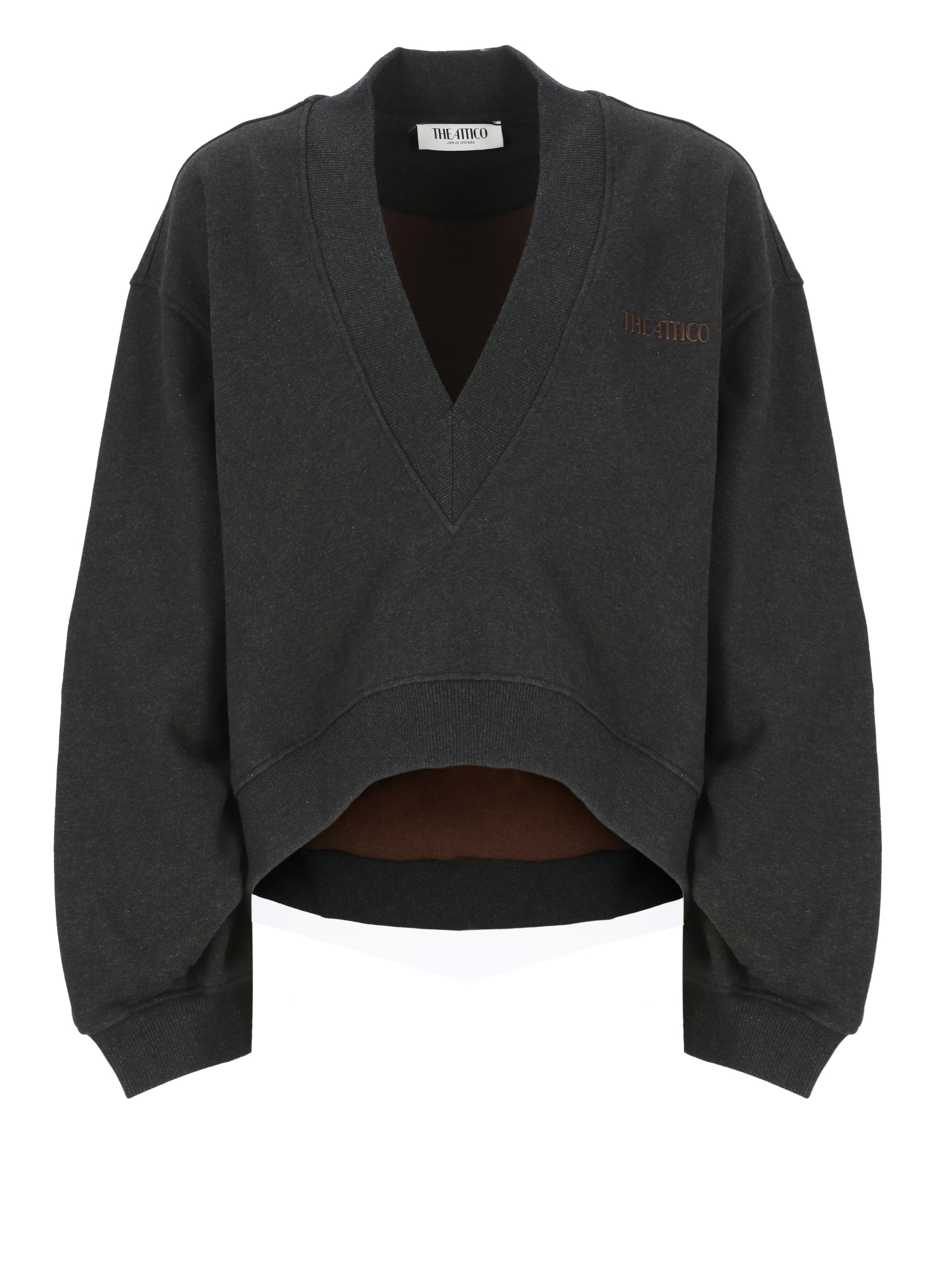 The Attico Sweaters Black Cotton Elastane
