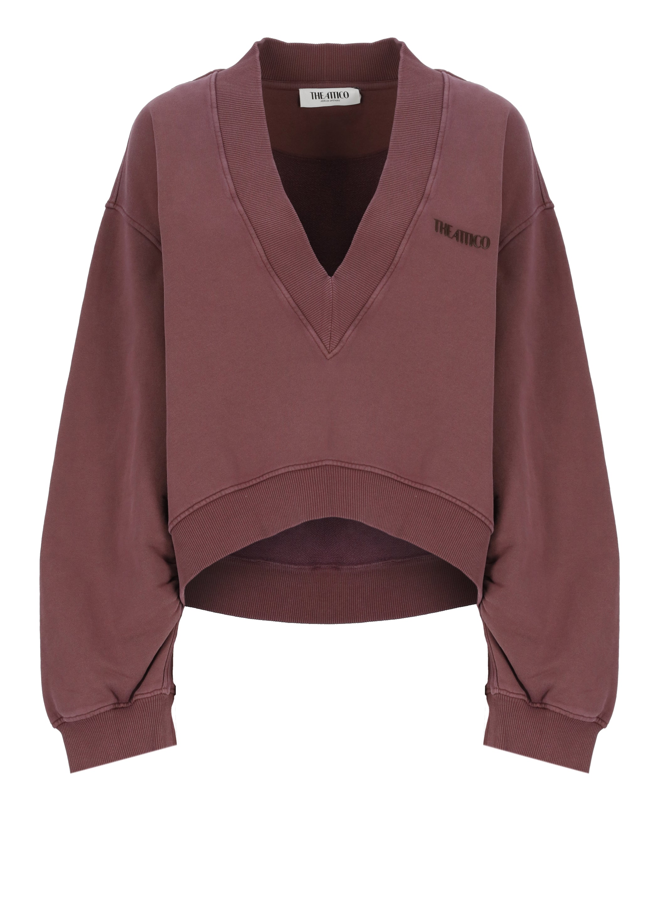 The Attico Sweaters Bordeaux Cotton Elastane