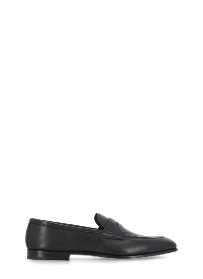 Churchs Flat Shoes Black Calf Leather