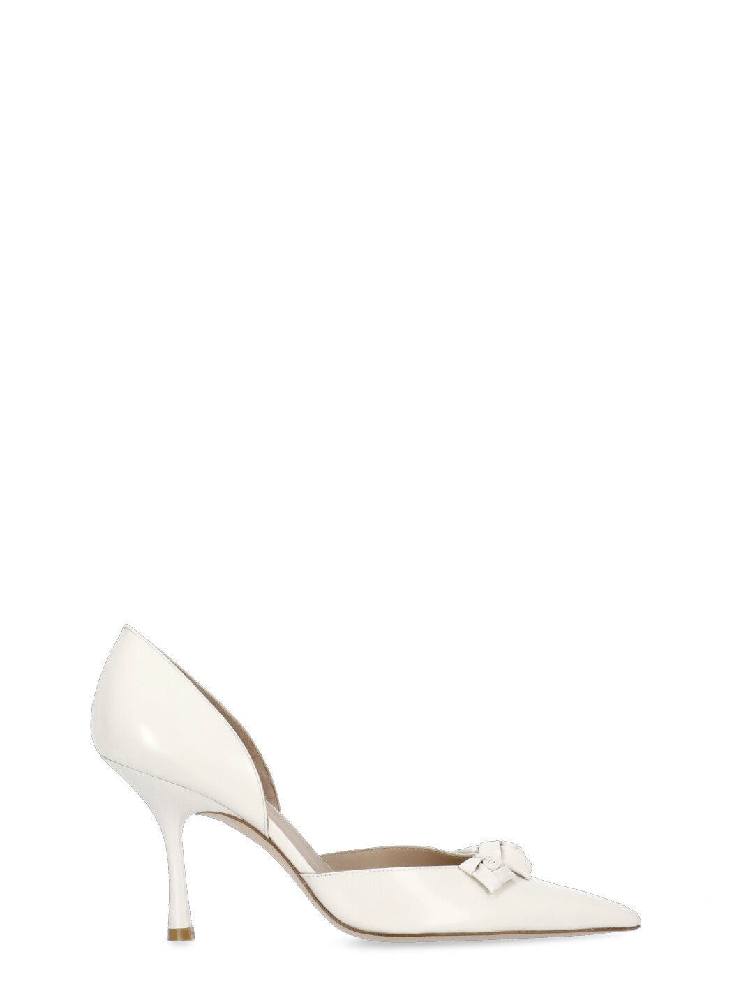 Stuart Weitzman With Heel Ivory Calf Leather
