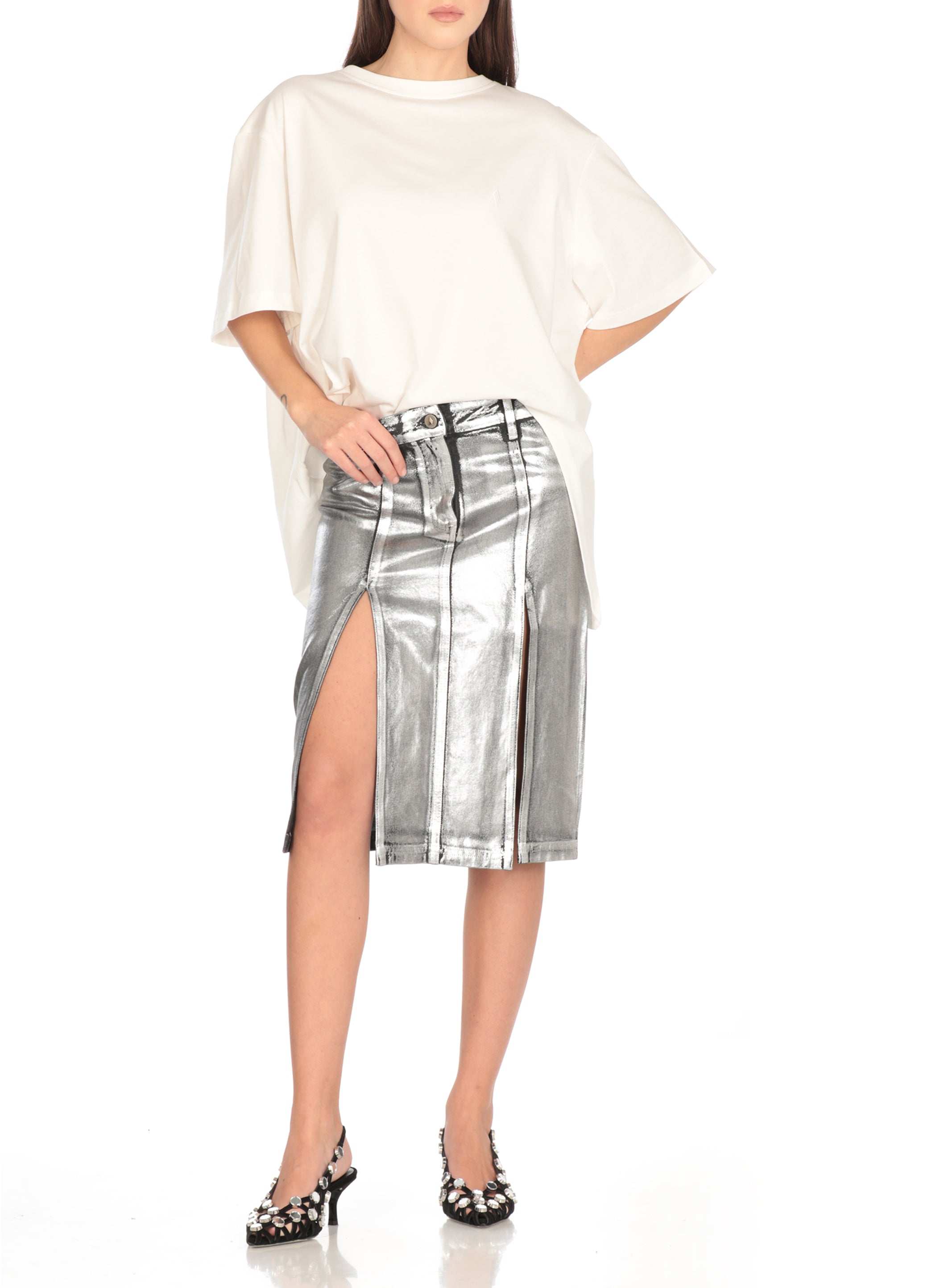 The Attico Skirts Silver
