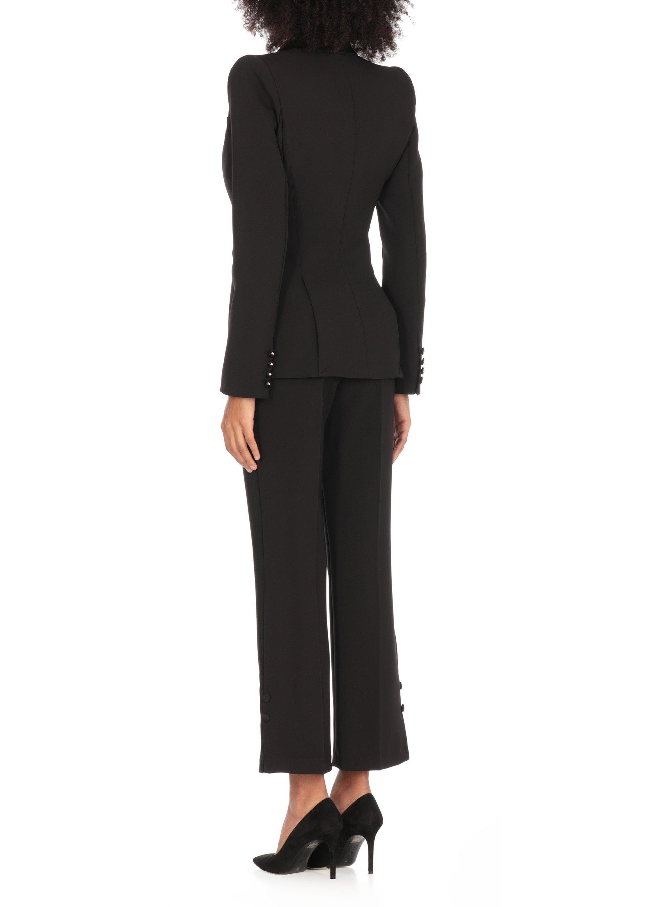 Elisabetta Franchi Jackets Black Polyester Elastane