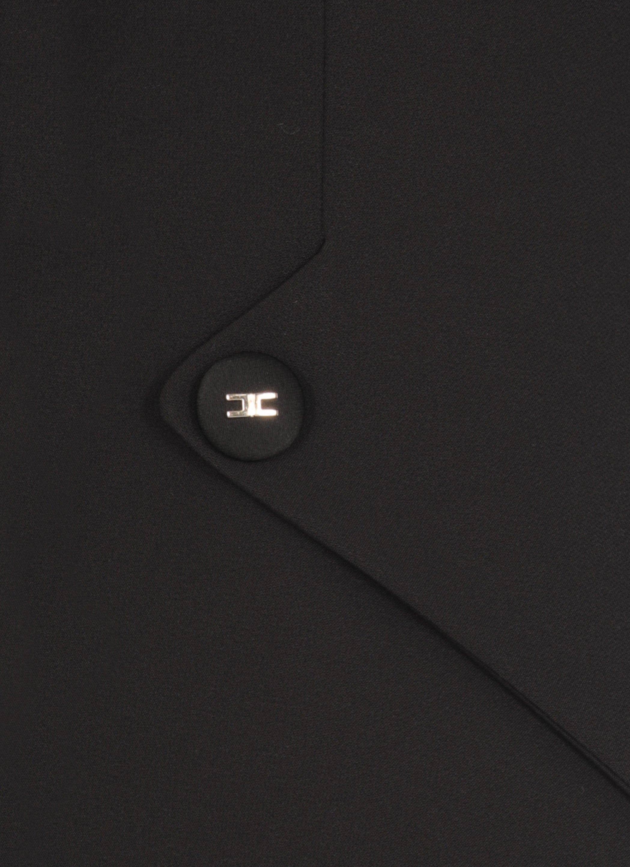 Elisabetta Franchi Jackets Black Polyester Elastane