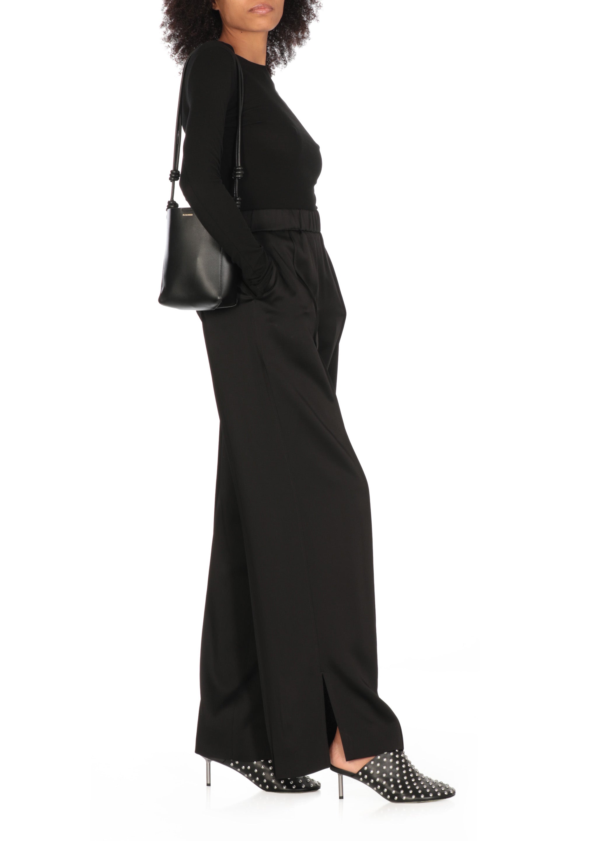 Jil Sander Trousers Black Acetate Viscose