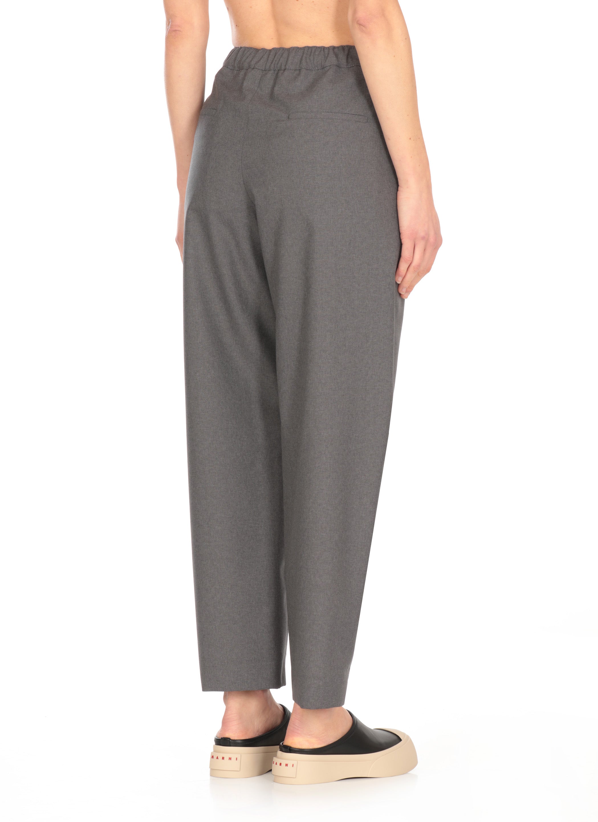 Marni Trousers Grey Virgin Wool Lining: Viscose