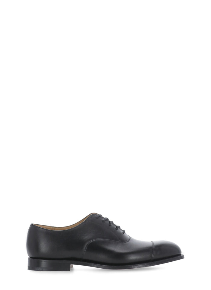 Churchs Flat Shoes Black Calf Leather