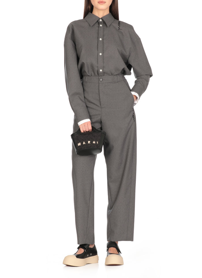 Marni Shirts Grey Virgin Wool