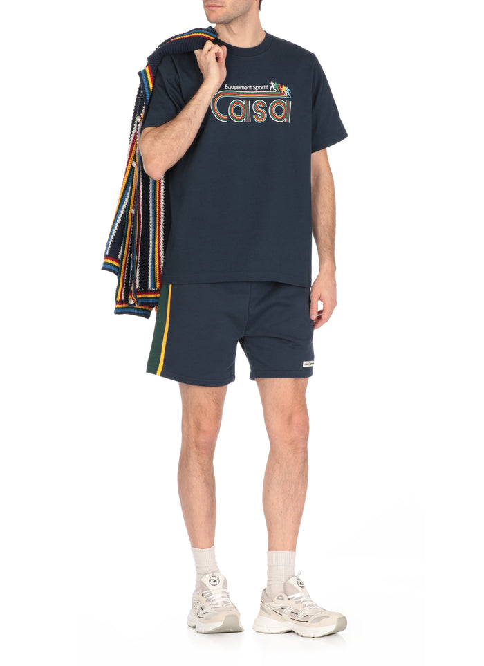Casablanca Shorts Blue Cotton