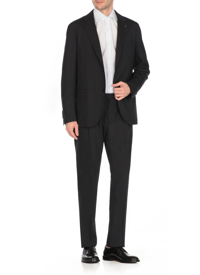 Lardini Suit Blue Wool Elastane