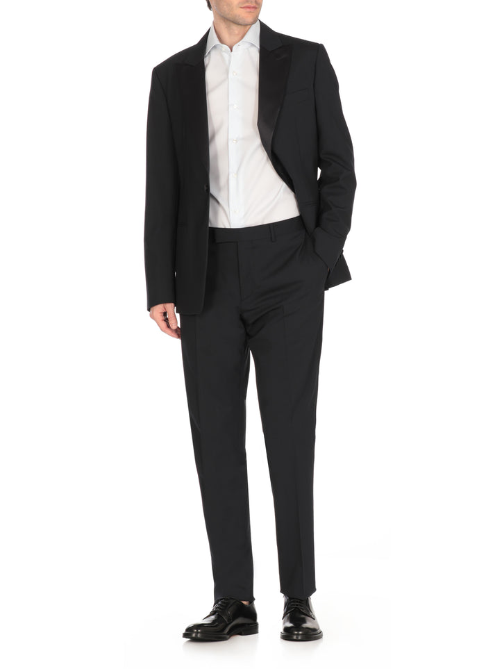 Lardini Suit Blue Virgin Wool Elastane