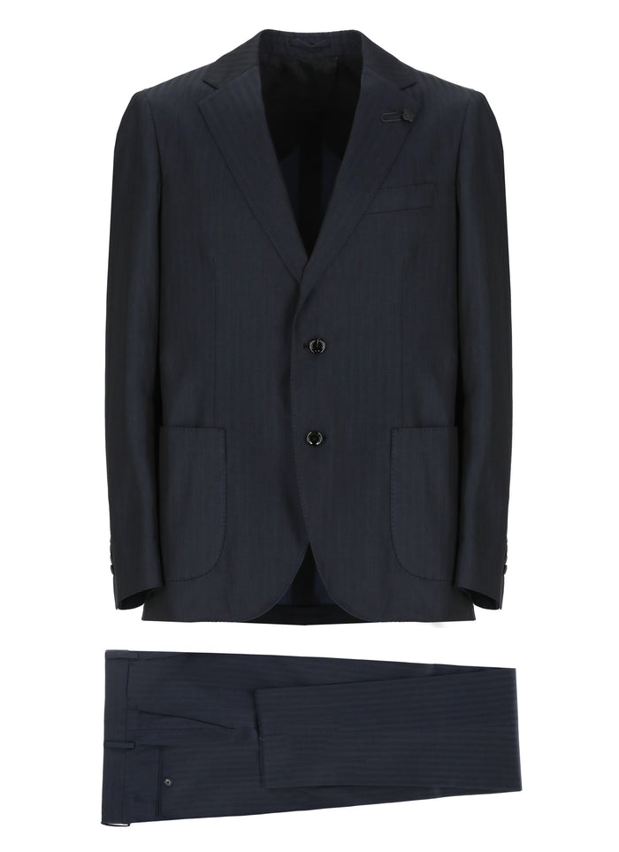 Lardini Suit Blue Cotton