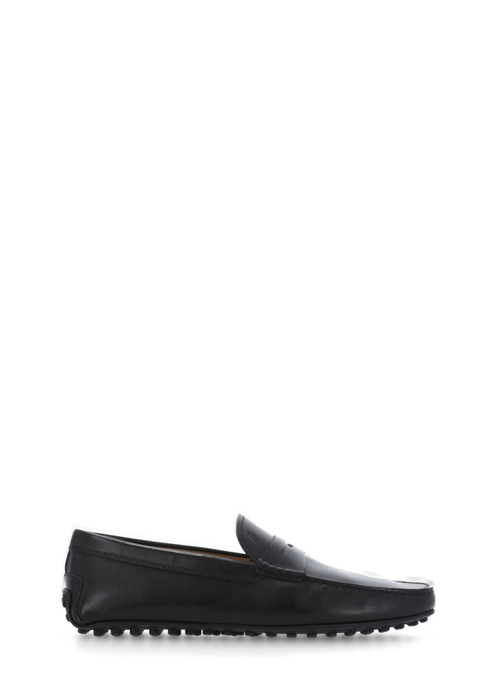 Tods Flat Shoes Black Calf Leather Sole: Rubber