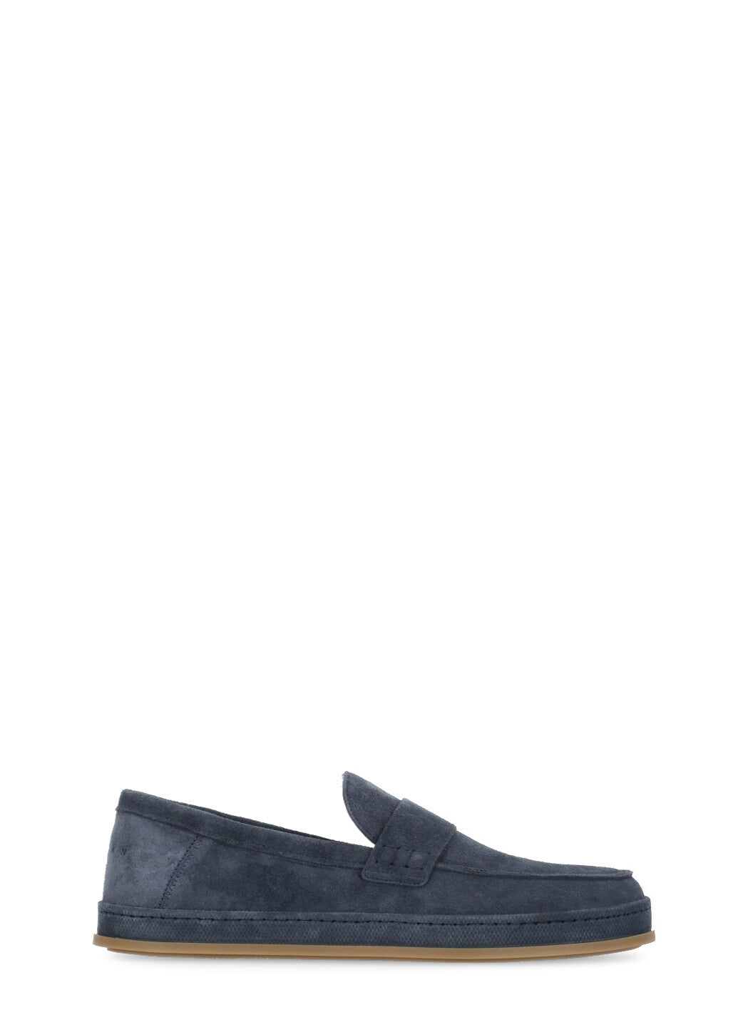 Hogan Flat Shoes Blue Cow Leather Sole: Rubber