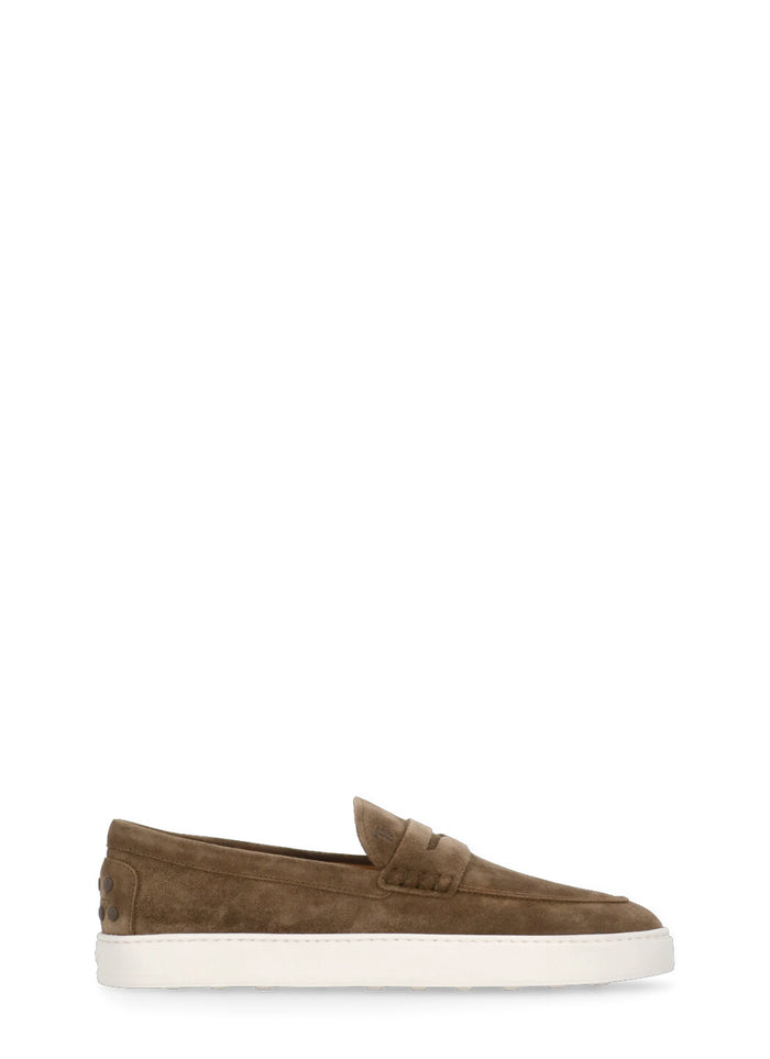Tods Flat Shoes Brown Cow Leather Sole: Rubber