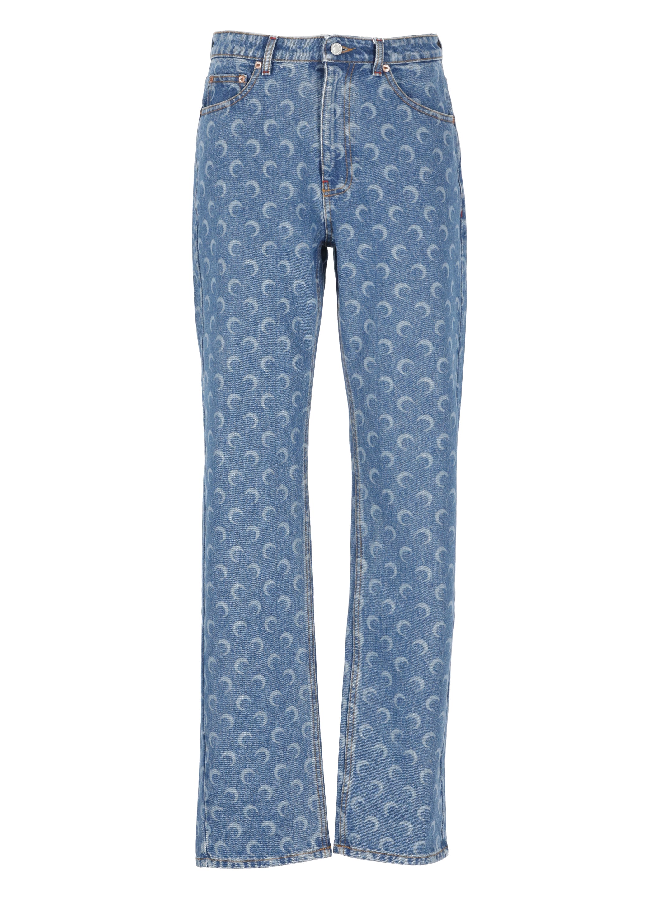 Marine Serre Jeans Blue Cotton