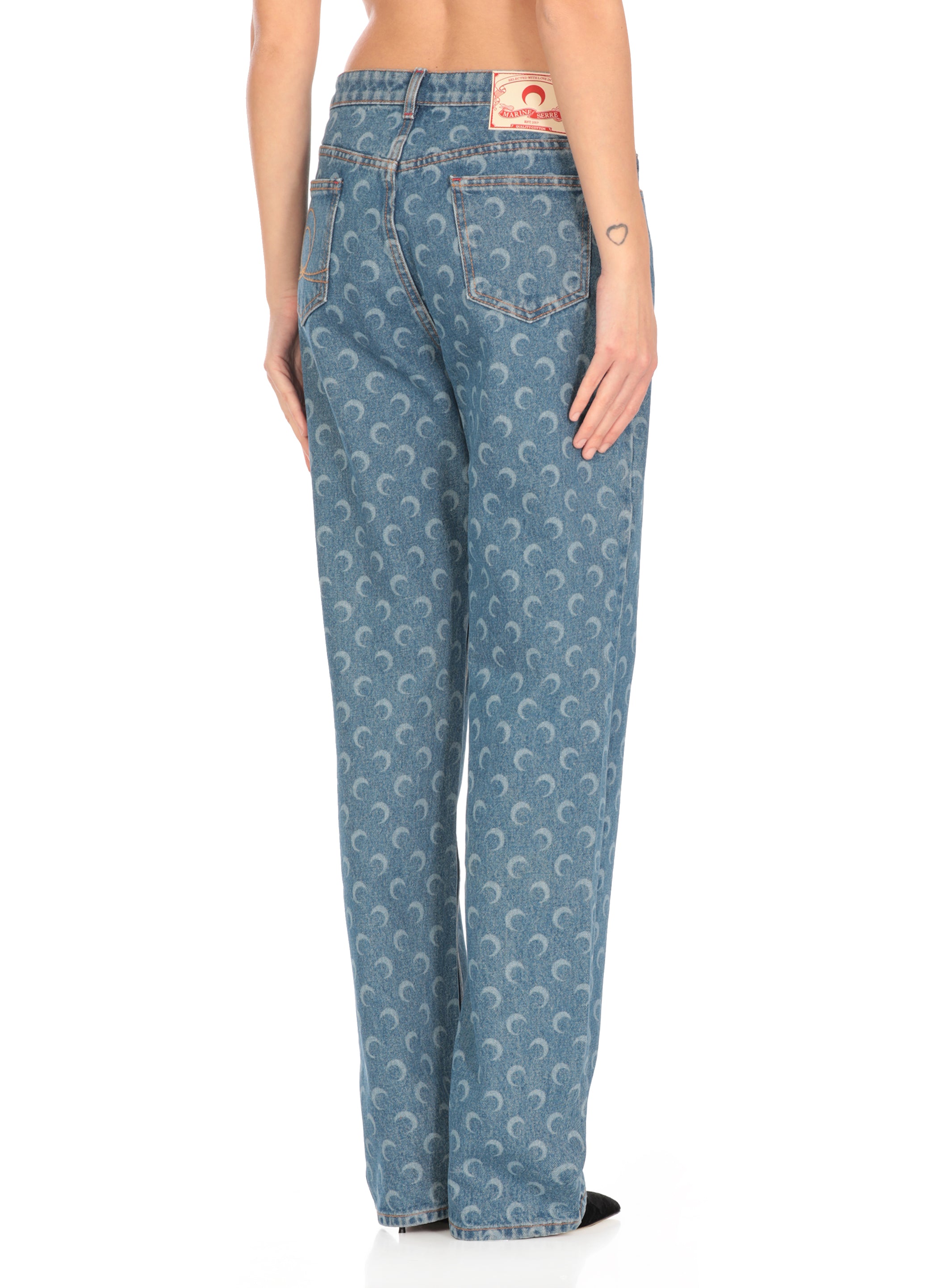 Marine Serre Jeans Blue Cotton