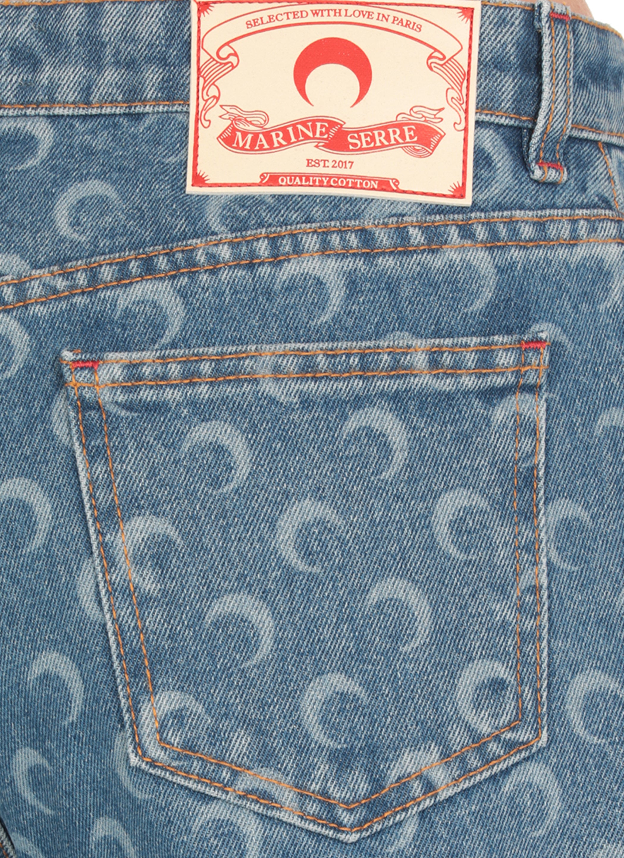 Marine Serre Jeans Blue Cotton