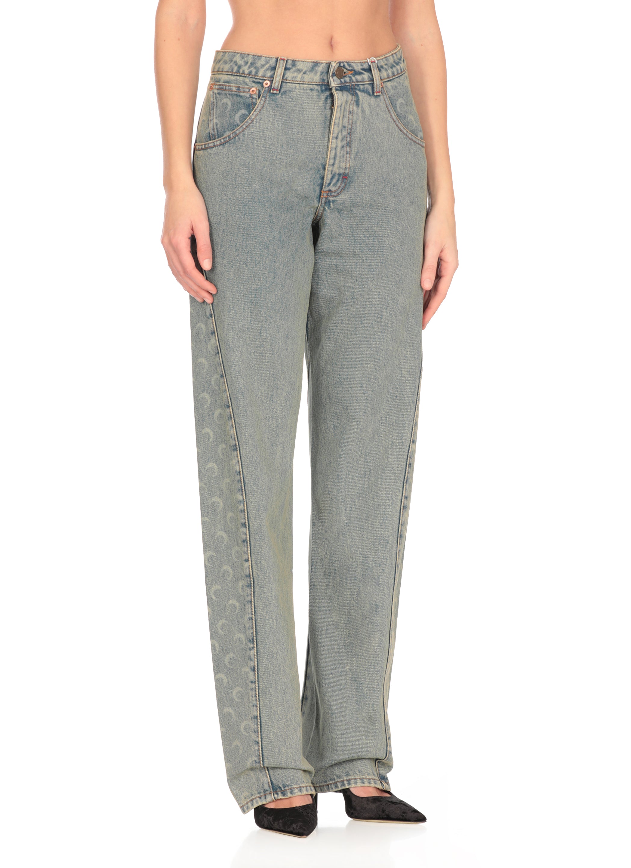 Marine Serre Jeans Light Blue Cotton