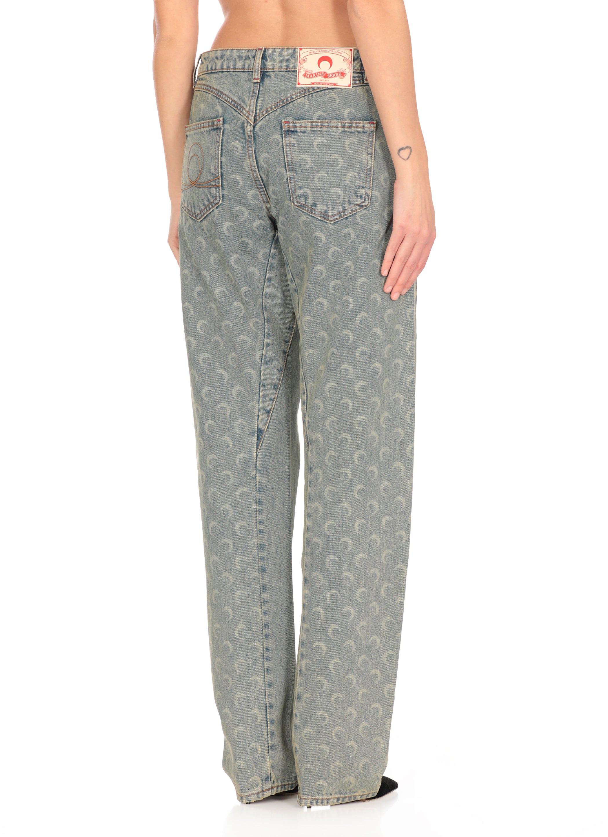 Marine Serre Jeans Light Blue Cotton