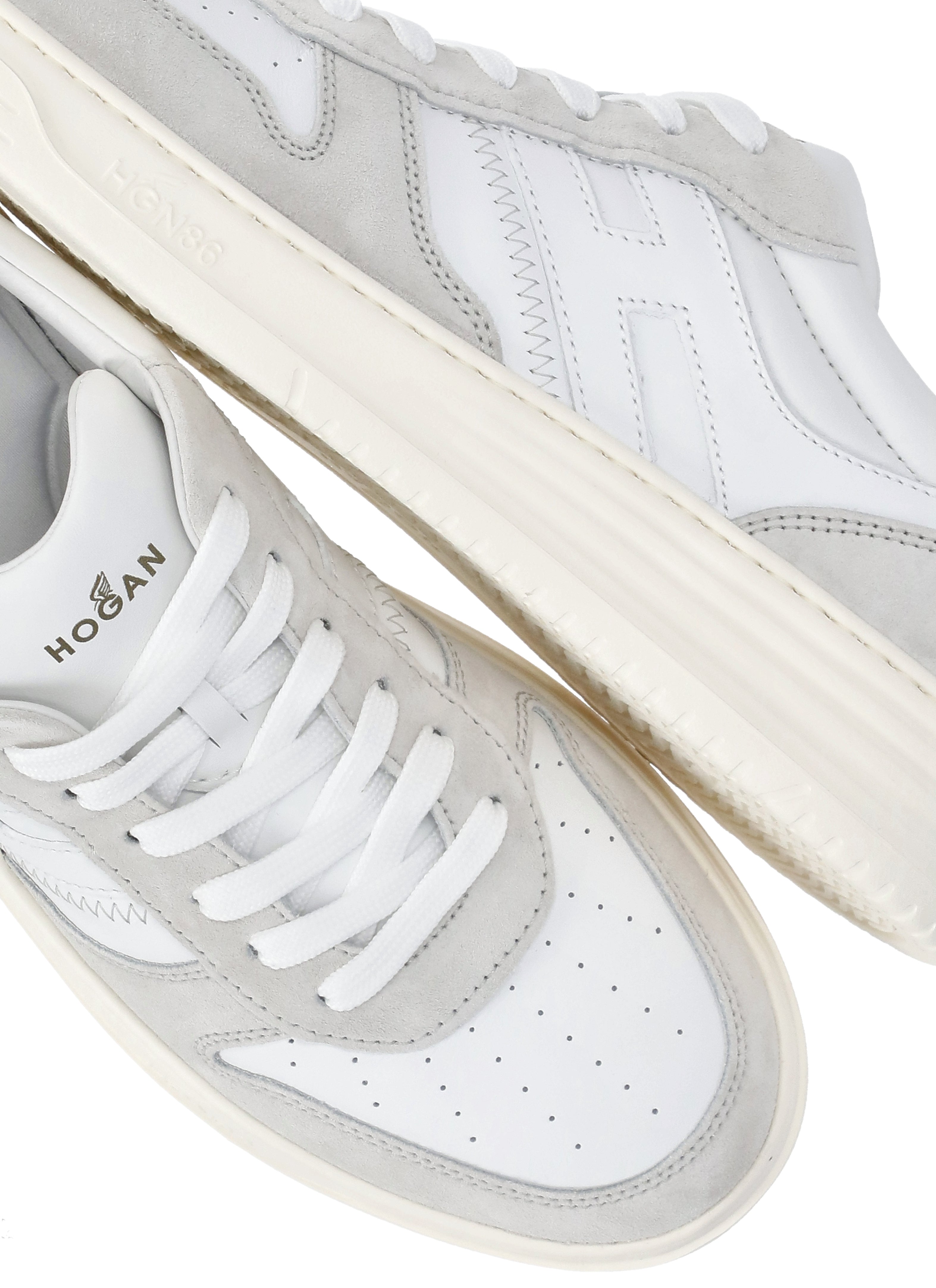 Hogan Sneakers White Cow Leather Sole: Rubber