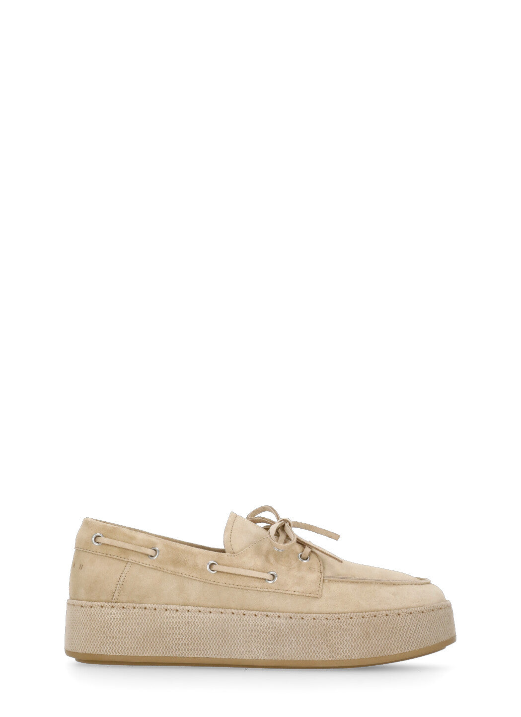 Hogan Flat Shoes Beige Cow Leather Sole: Rubber